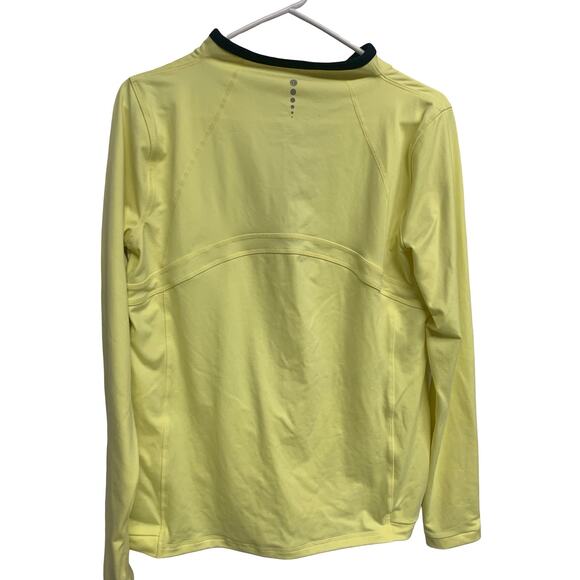 Talbots Active 1/4 Zip Pullover Top Yellow Long Sleeve Lightweight  Size S - Picture 3 of 6